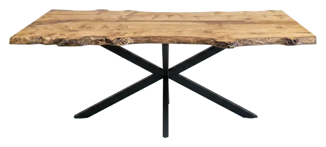 ODAK Masa — Kestane masif ahşap, 200 cm × 90- 100 cm × 75 cm