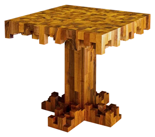 PIXEL Kare Masa — Ceviz masif ahşap, 79 cm × 79 cm × 75 cm