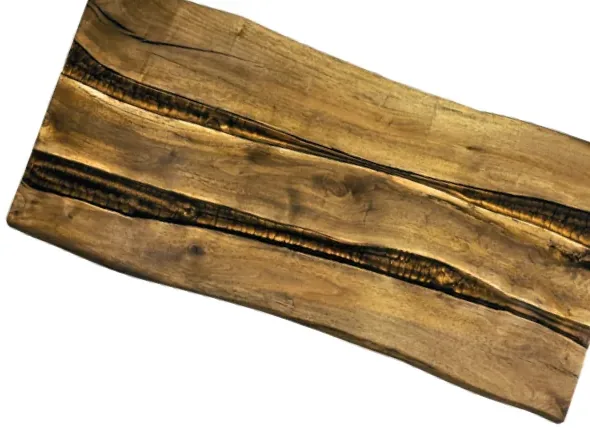 Kahve Epoksili Tabla — Ceviz masif ahşap, 190 cm × 100 cm