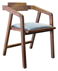 YALIN Sandalye — Ceviz masif ahşap, 52 cm × 87 cm