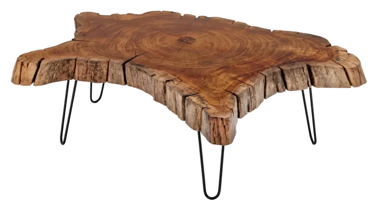 PANAROMA Orta Sehpa — Sapelli masif ahşap, 143 cm × 64 cm × 34 cm