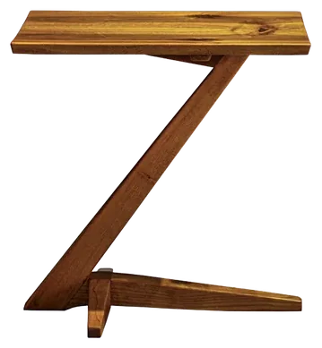 ZET Yan Sehpa — Ceviz masif ahşap, 50 cm × 35 cm × 51 cm